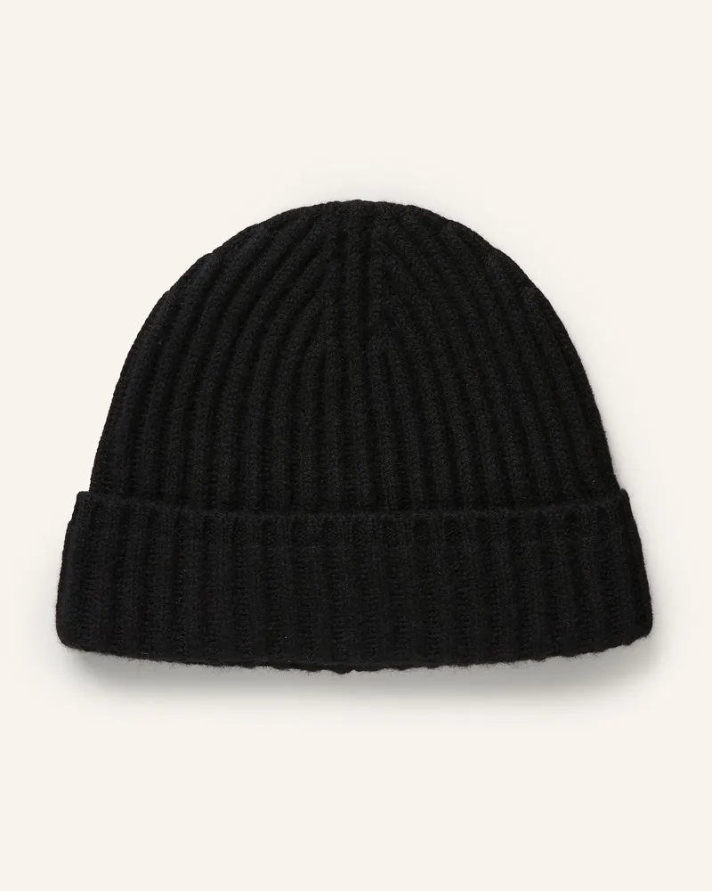 S. Marlon Cashmere-Mütze Schwarz