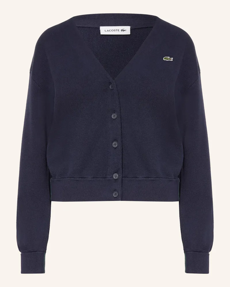 Lacoste Strickjacke blau Dunkelblau