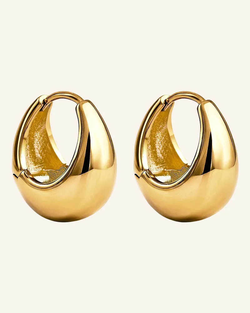 POMPIDOU Creolen Soft Bold Hoops By Glambou gold Gold
