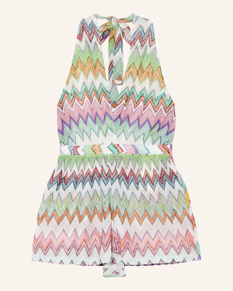 Missoni Jumpsuit Mit Glitzergarn rosa Orange