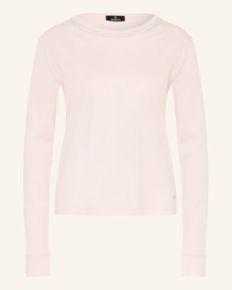 monari Longsleeve Mit Schmucksteinen rosa Hellrosa