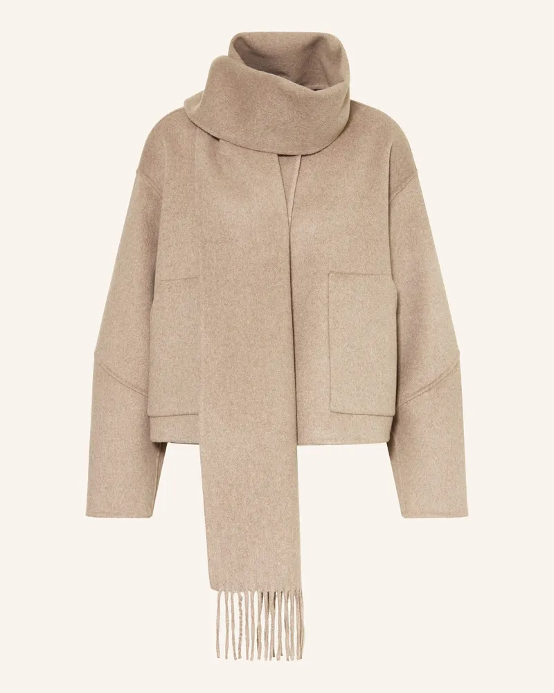 OPUS Jacke HENRICA mit abnehmbarem Schal Hellbraun
