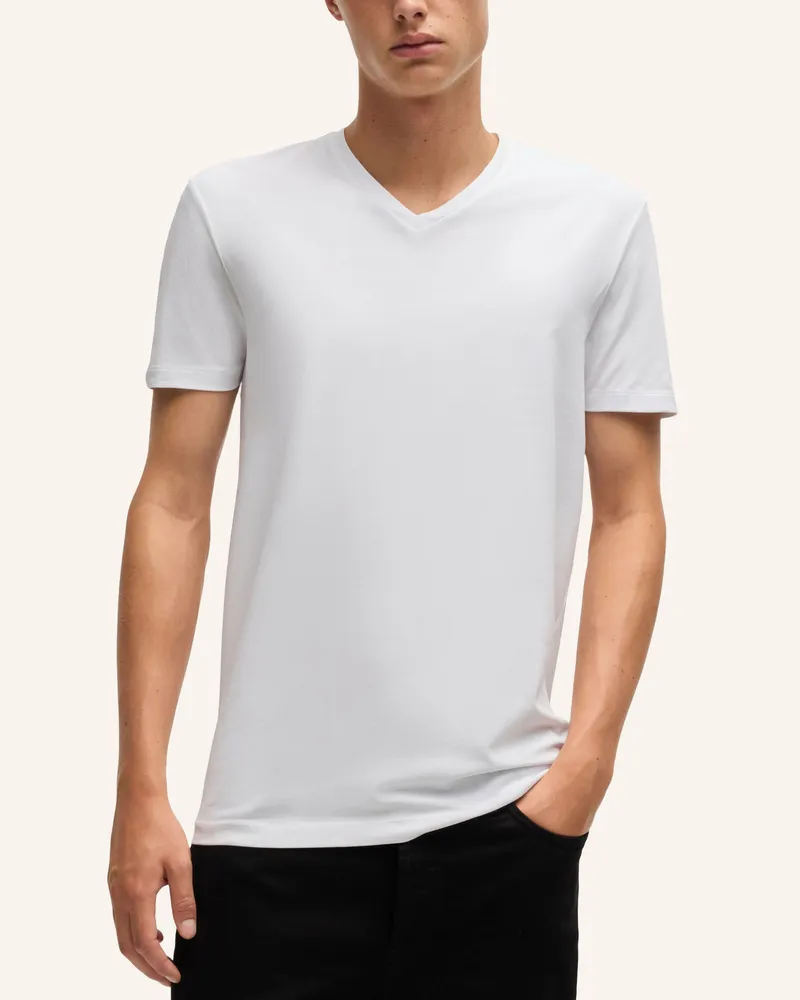 HUGO BOSS T-Shirt Hugo-V Slim Fit schwarz Weiss