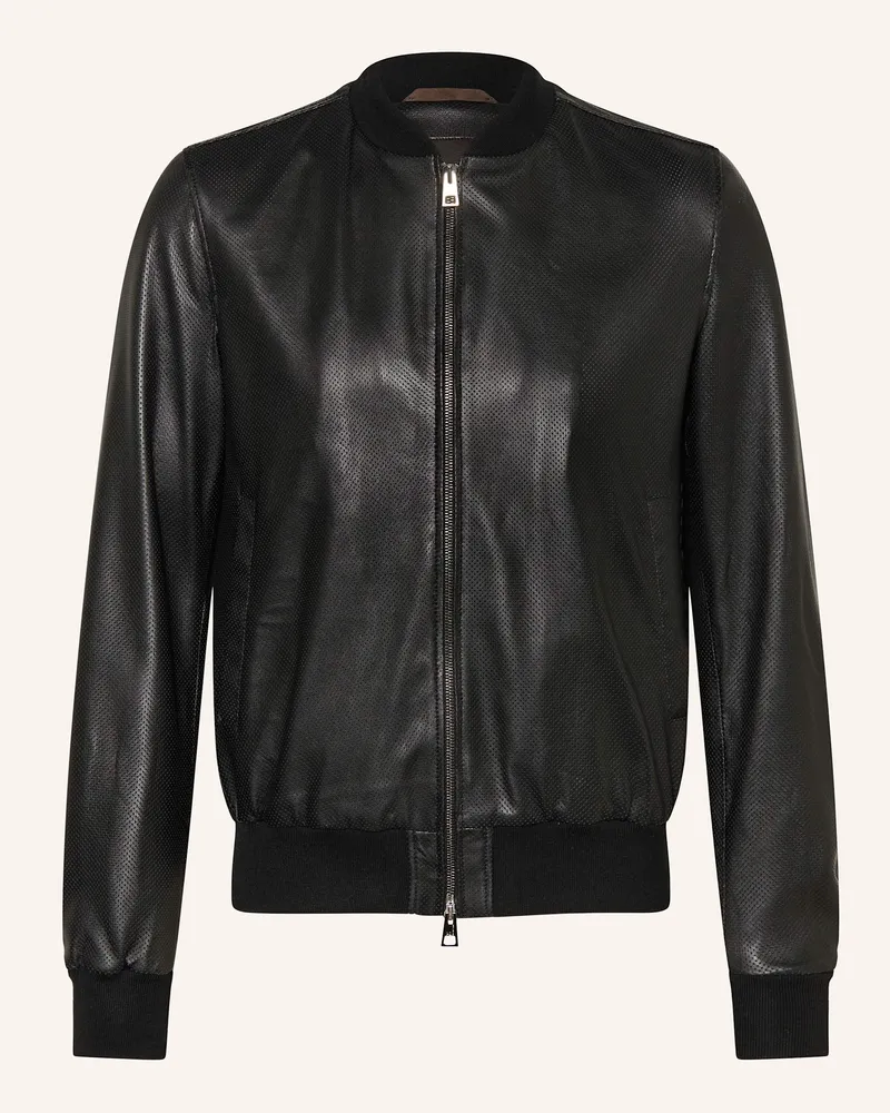 Manzoni 24 Lederblouson Schwarz