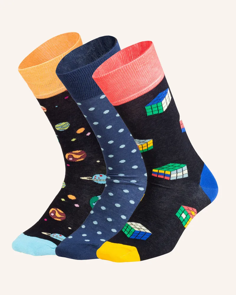 DillySocks Socken Galactic Cubes blau Schwarz