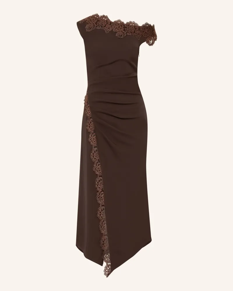 Lipsy  One-Shoulder-Kleid Mit Spitze braun Braun