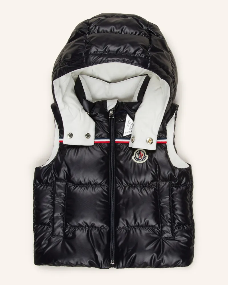 Moncler Daunenweste Peter Mit Abnehmbarer Kapuze blau Dunkelblau