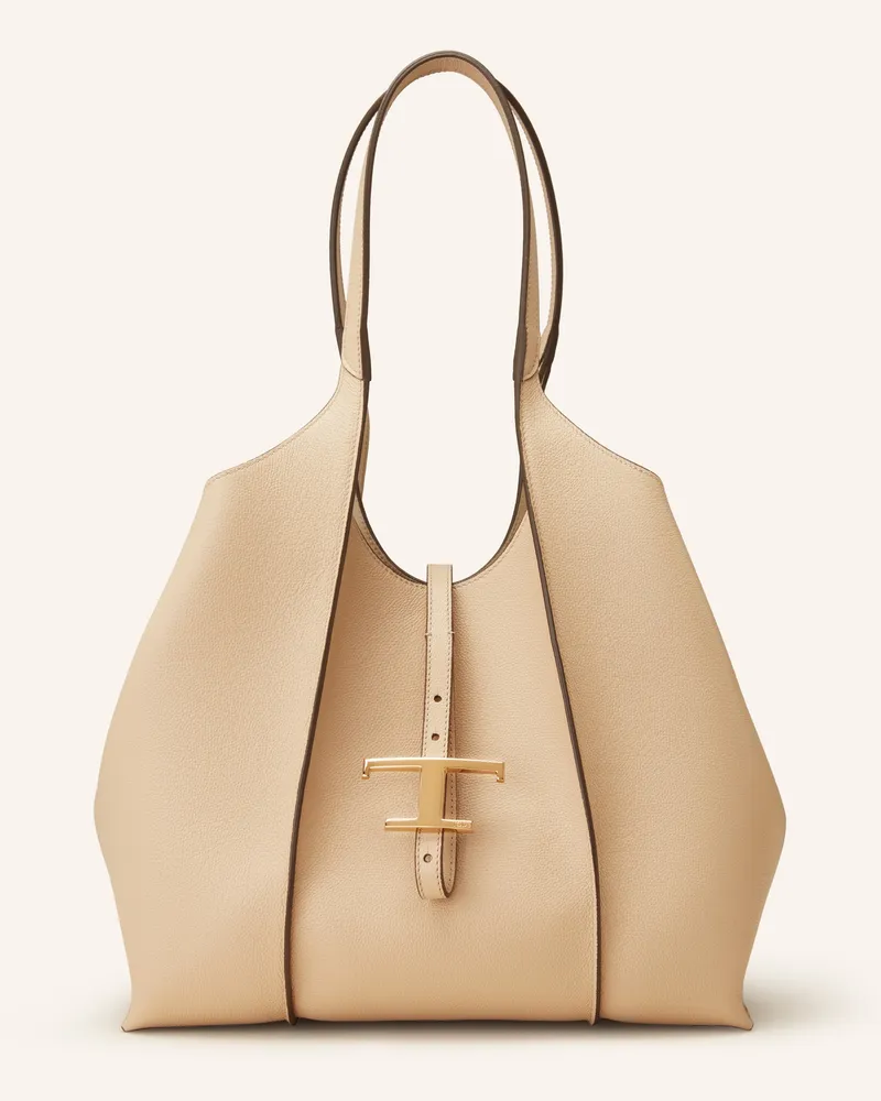 TOD'S Shopper T TIMELESS SMALL mit Pouch Beige