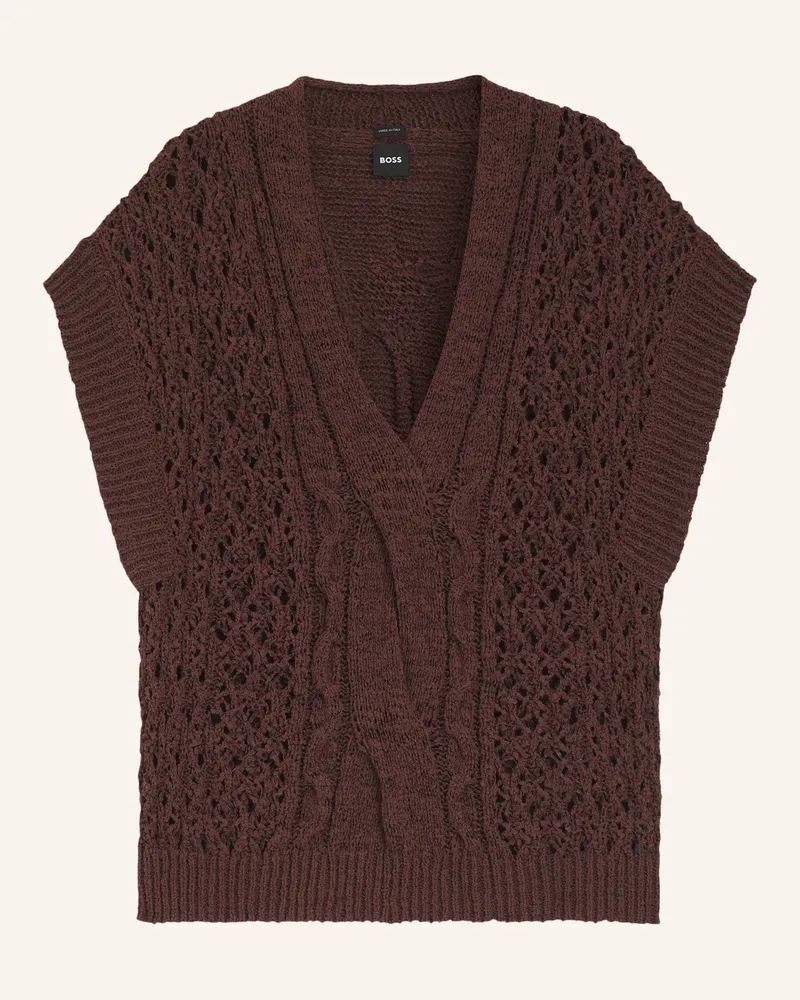 HUGO BOSS Casual Top Feonia braun Dunkelbraun