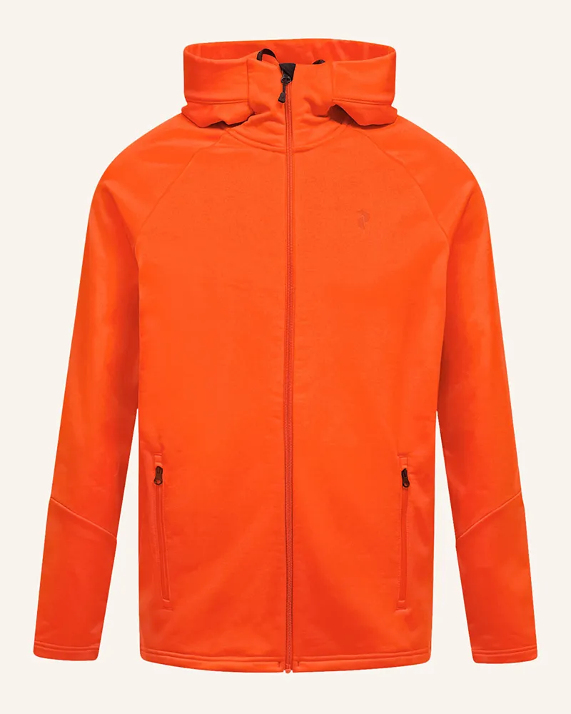 Peak Performance Midlayer-Jacke RIDER ZIP HOOD Neonorange