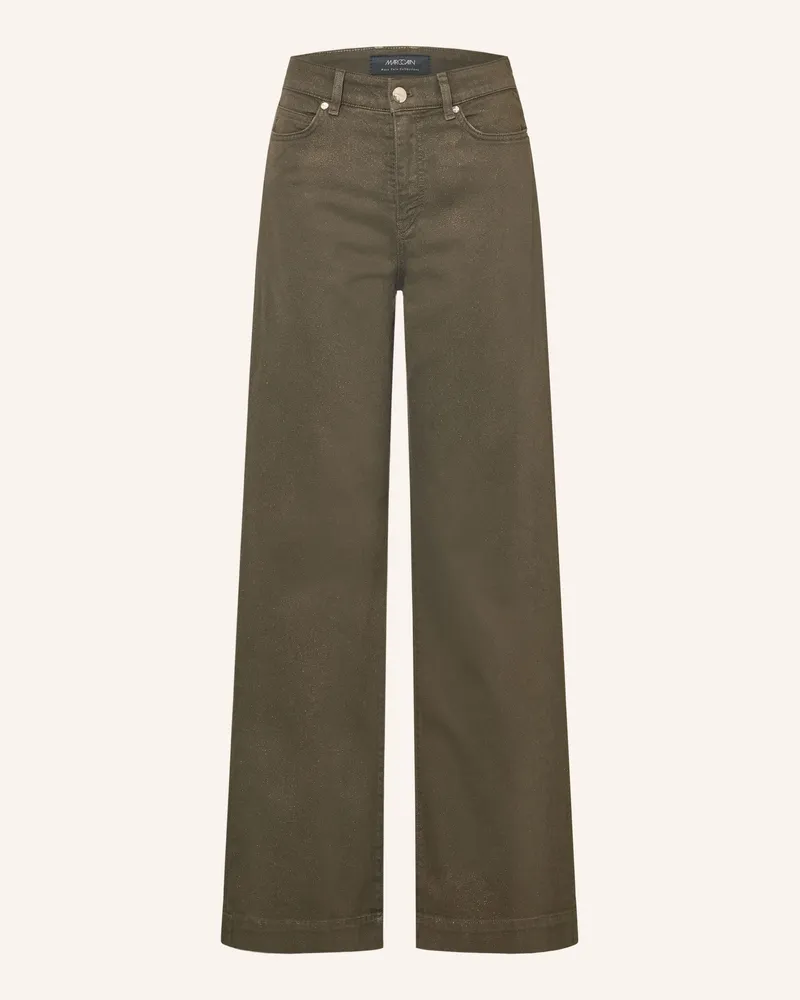 Marc Cain Wide Legs Jeans Warri Mit Glitzergarn gruen 599