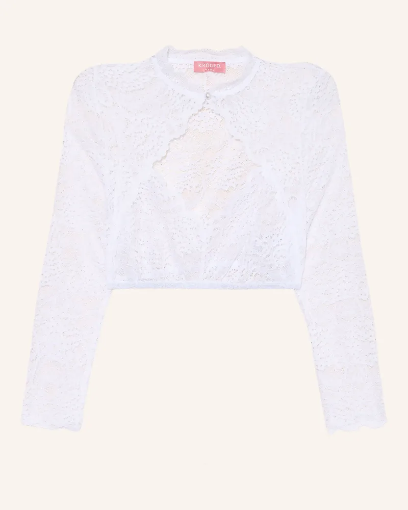 Krüger Dirndlbluse Julene Aus Spitze Mit 3/4-Arm weiss Weiss