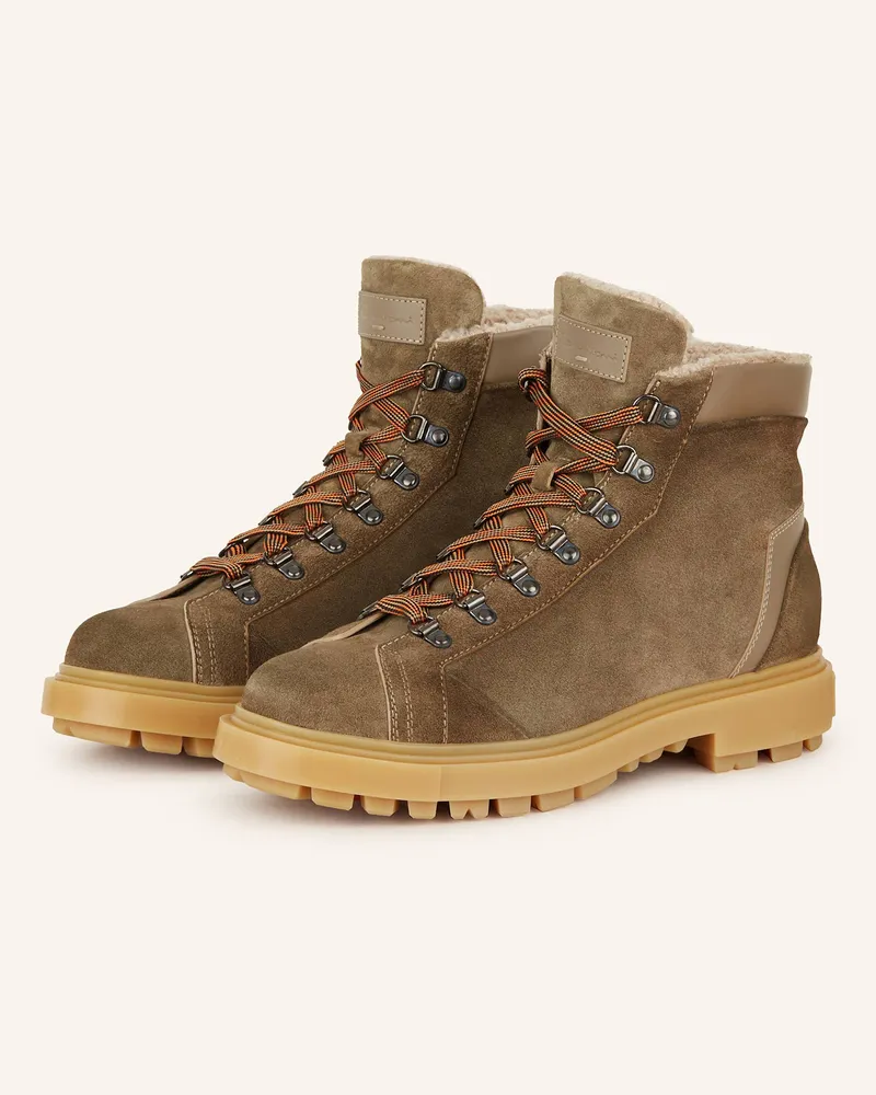 Santoni Schnürboots Farah braun Braun