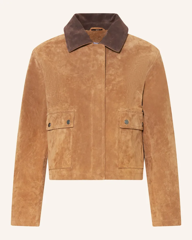 Darling Harbour Lederjacke braun Cognac