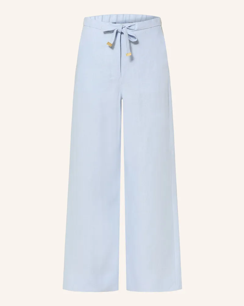Max Mara Leinen-Culotte Amedea blau Hellblau