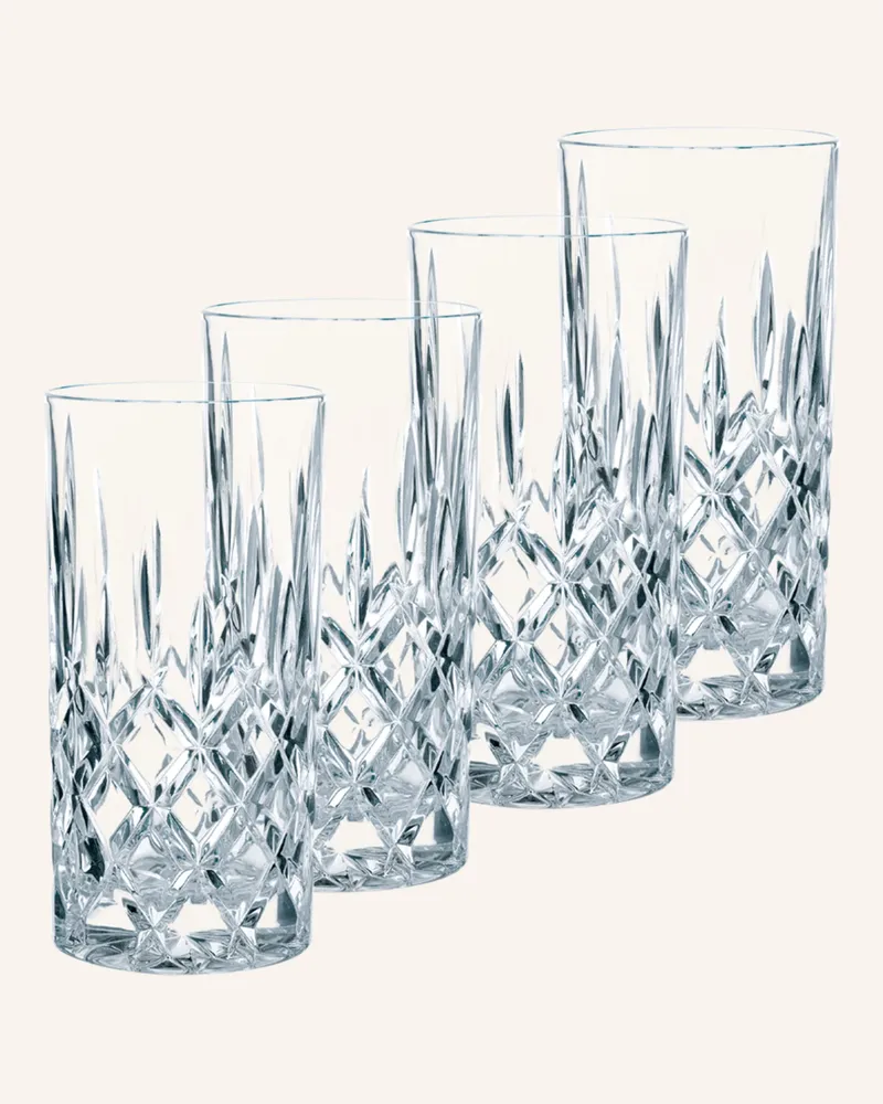 Nachtmann 4er-Set Longdrinkgläser Noblesse transparent Weiss