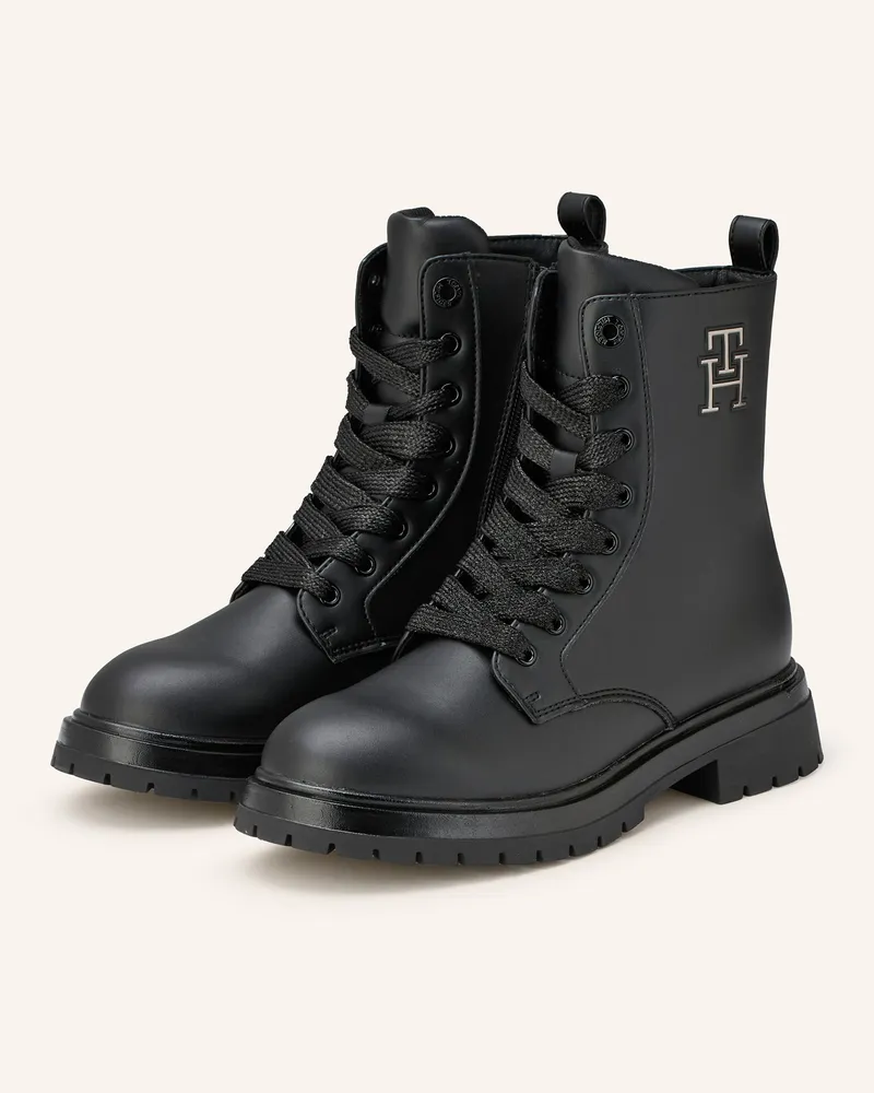 Tommy Hilfiger Schnürboots schwarz Schwarz