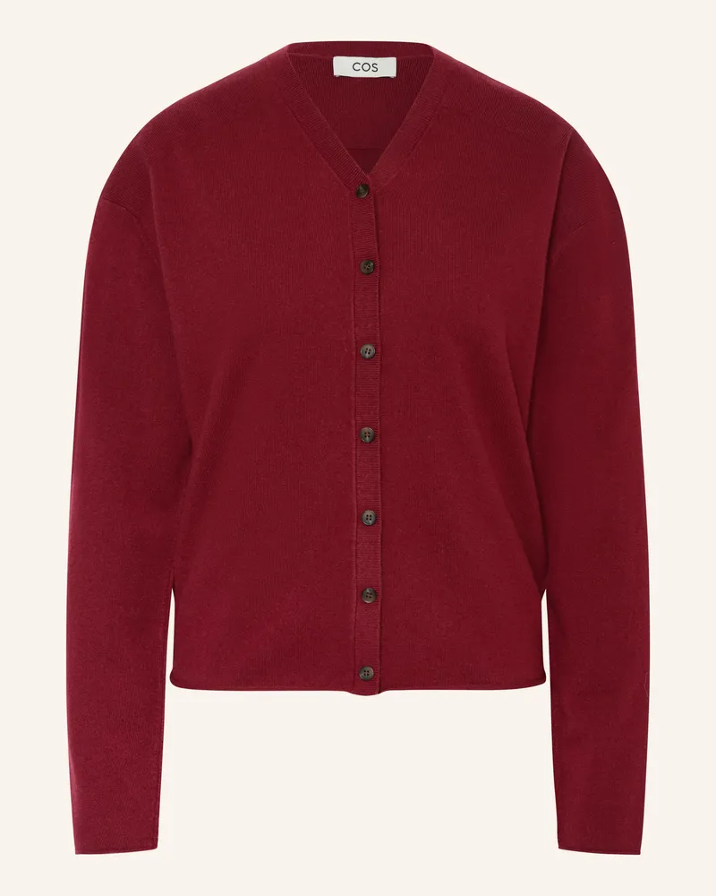 COS Strickjacke Dunkelrot