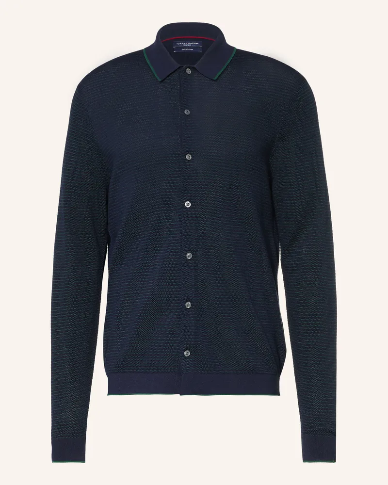 Tommy Hilfiger Strickjacke blau Dunkelblau