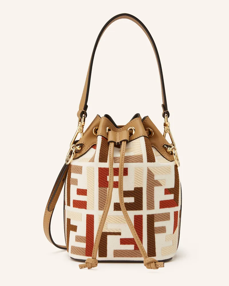 Fendi Beuteltasche Mon Tresor Mini beige Braun
