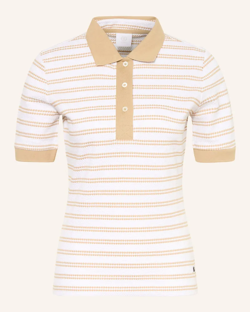 Bogner Strick-Poloshirt Camel