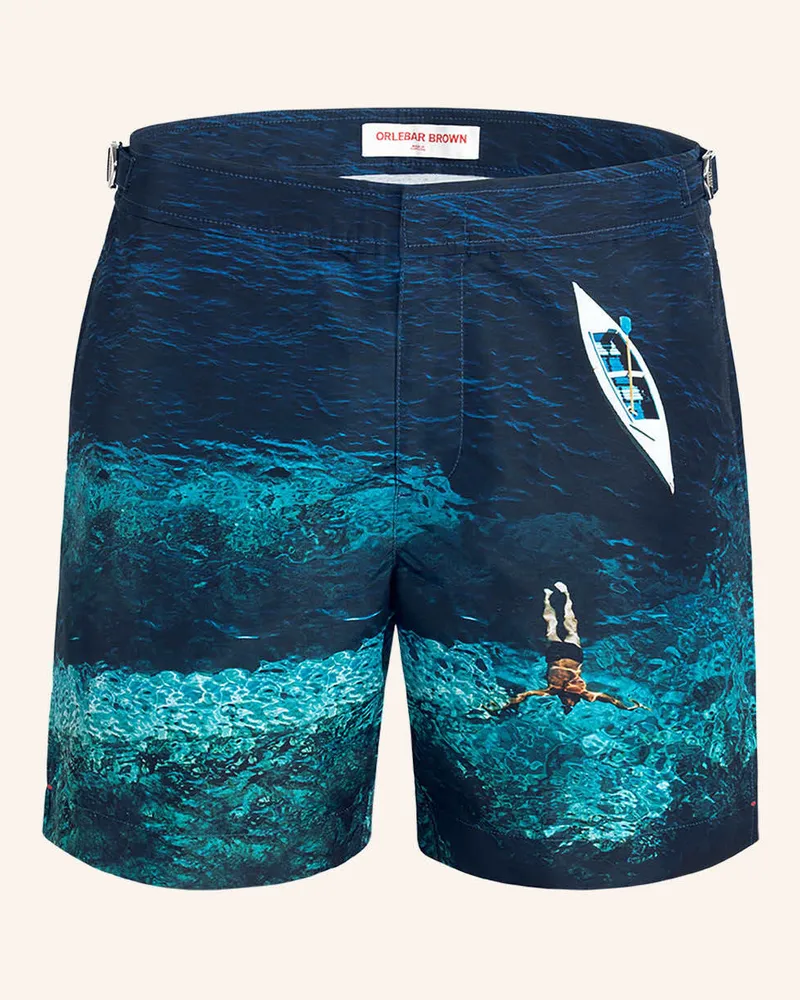 Orlebar Brown Badeshorts BULLDOG PHOTOGRAPHIC Blau