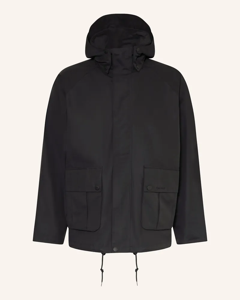 Barbour Jacke mit abnehmbarer Kapuze Schwarz