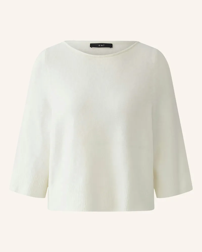 Oui  Pullover Mit 3/4-Arm weiss Creme