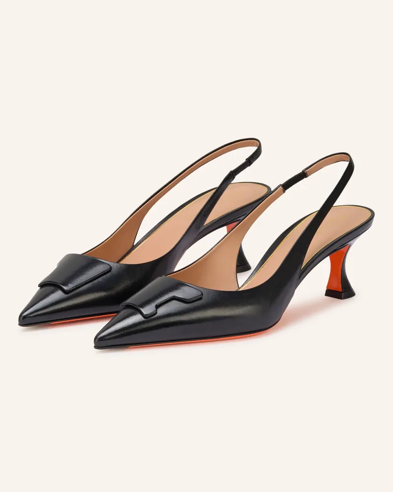 Santoni Slingpumps Taylor schwarz Schwarz