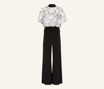 Jumpsuit im Materialmix