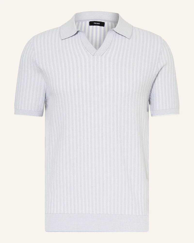 Reiss Strick-Poloshirt Hellblau