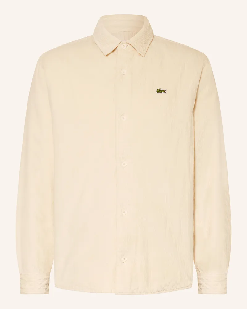Lacoste Cord-Overshirt Ecru