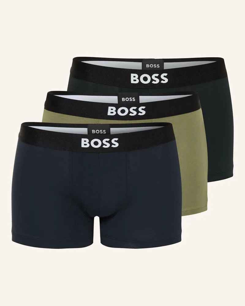 HUGO BOSS 3er-Pack Boxershorts ONE Dunkelblau