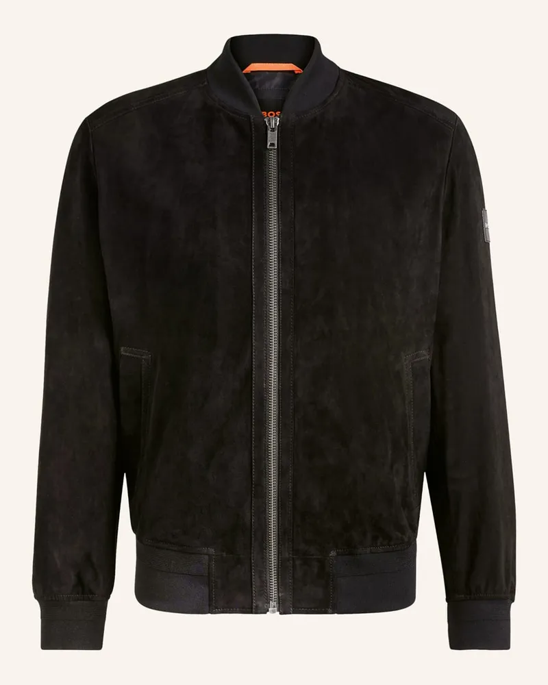 HUGO BOSS Lederblouson JOFLAG Schwarz