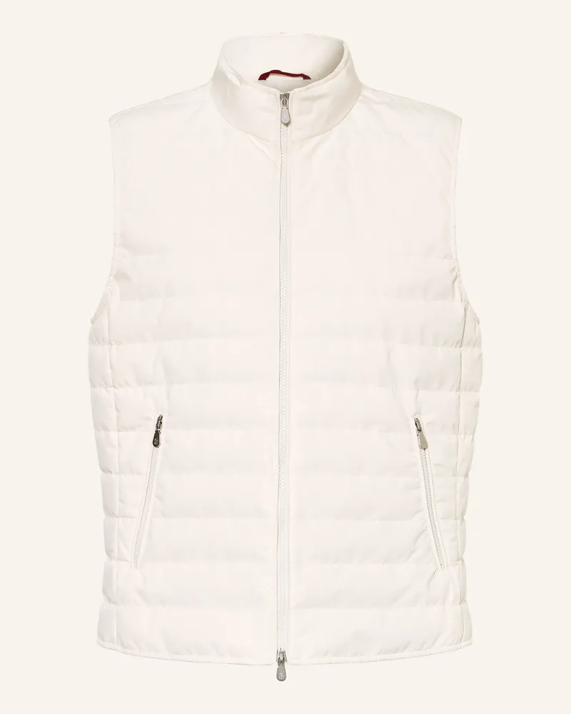 Brunello Cucinelli Daunenweste weiss Weiss