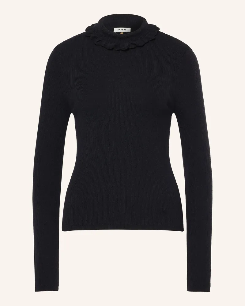 Sandro Rollkragenpullover schwarz Schwarz
