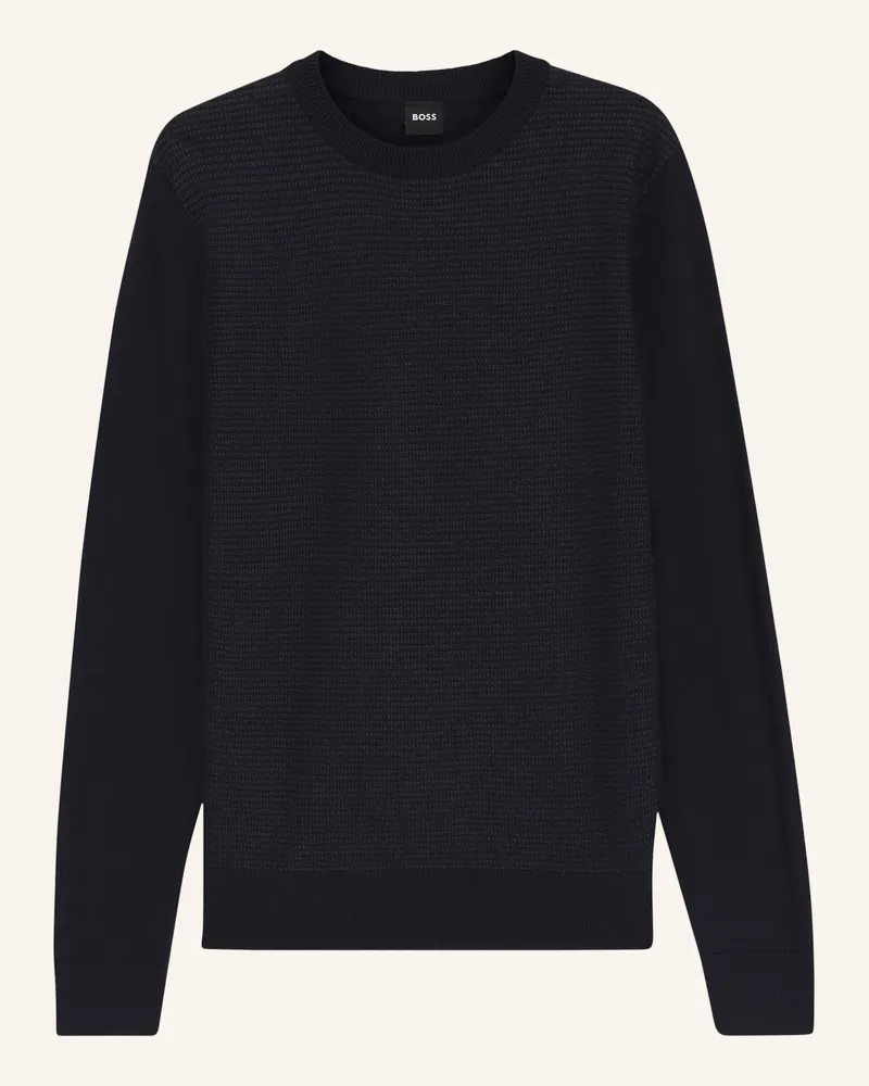 HUGO BOSS Pullover H-Hincluso_In Regular Fit blau Dunkelblau