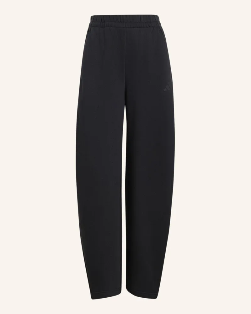 adidas Essentials Contemporary Fleece Hose Mit Barrel-Bein schwarz Schwarz