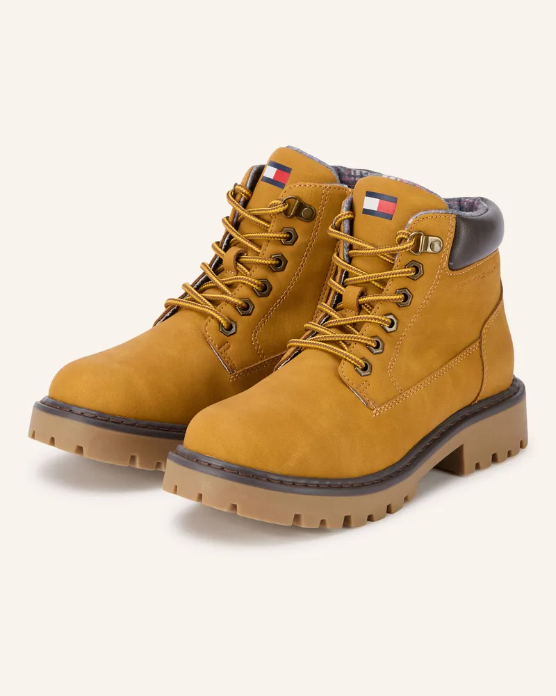 Tommy Hilfiger Schnürboots braun Cognac