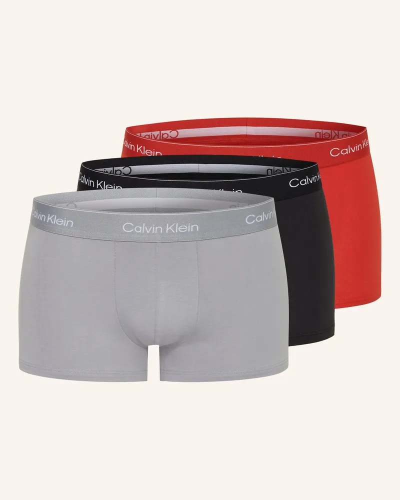 Calvin Klein 3er-Pack Boxershorts Low Rise Rot