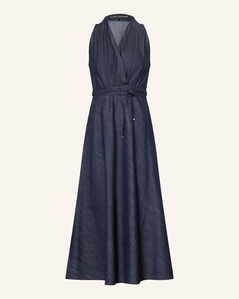 Luisa Cerano Kleid in Jeansoptik Dunkelblau