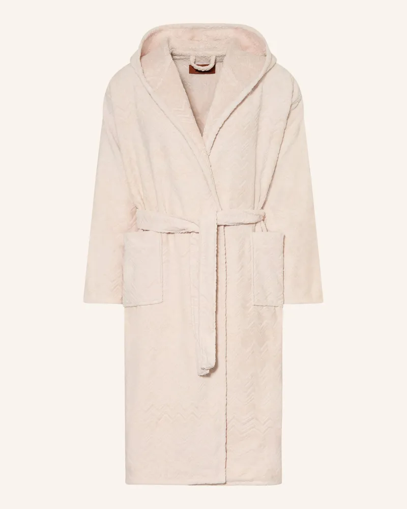 Missoni Home Unisex-Bademantel mit Kapuze Beige