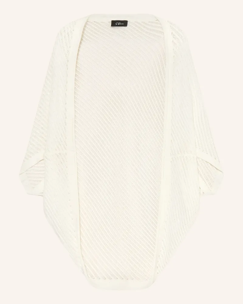 S.Oliver Strickhülle Mit Pailletten Und 3/4-Arm weiss Ecru