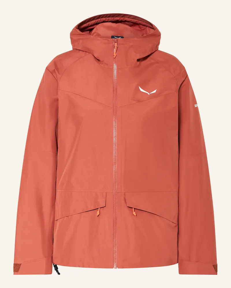 Salewa Hardshell-Jacke Puez Gtx 2l Epe rot Braun