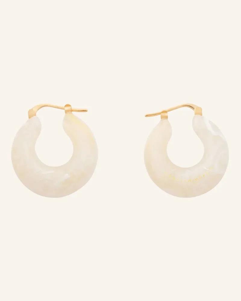 Vanessa Baroni Creolen Circlet Earring Pearl Marble By Glambou gold Gold
