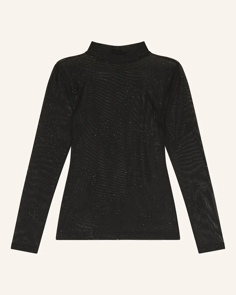 Rich&Royal Longsleeve Aus Mesh schwarz Schwarz