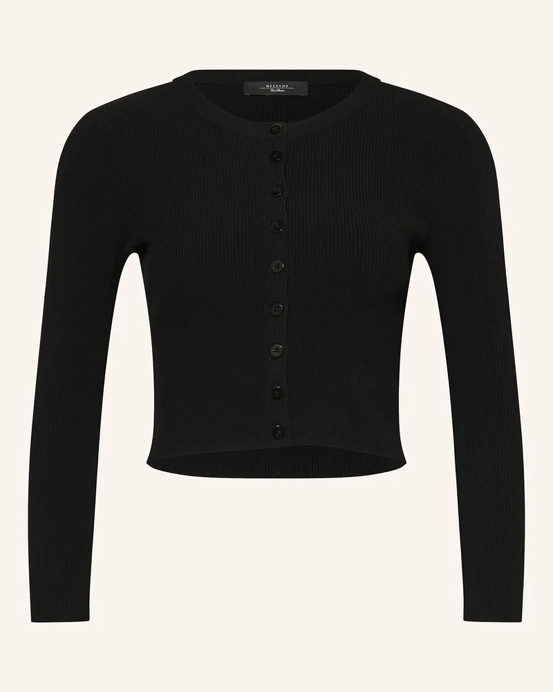 Max Mara Cropped-Strickjacke MAGIARO Schwarz