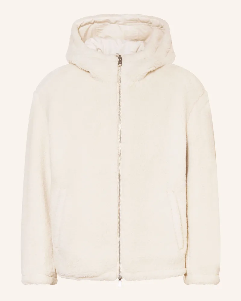 HUGO BOSS Teddyfelljacke CERULO zum Wenden Weiss