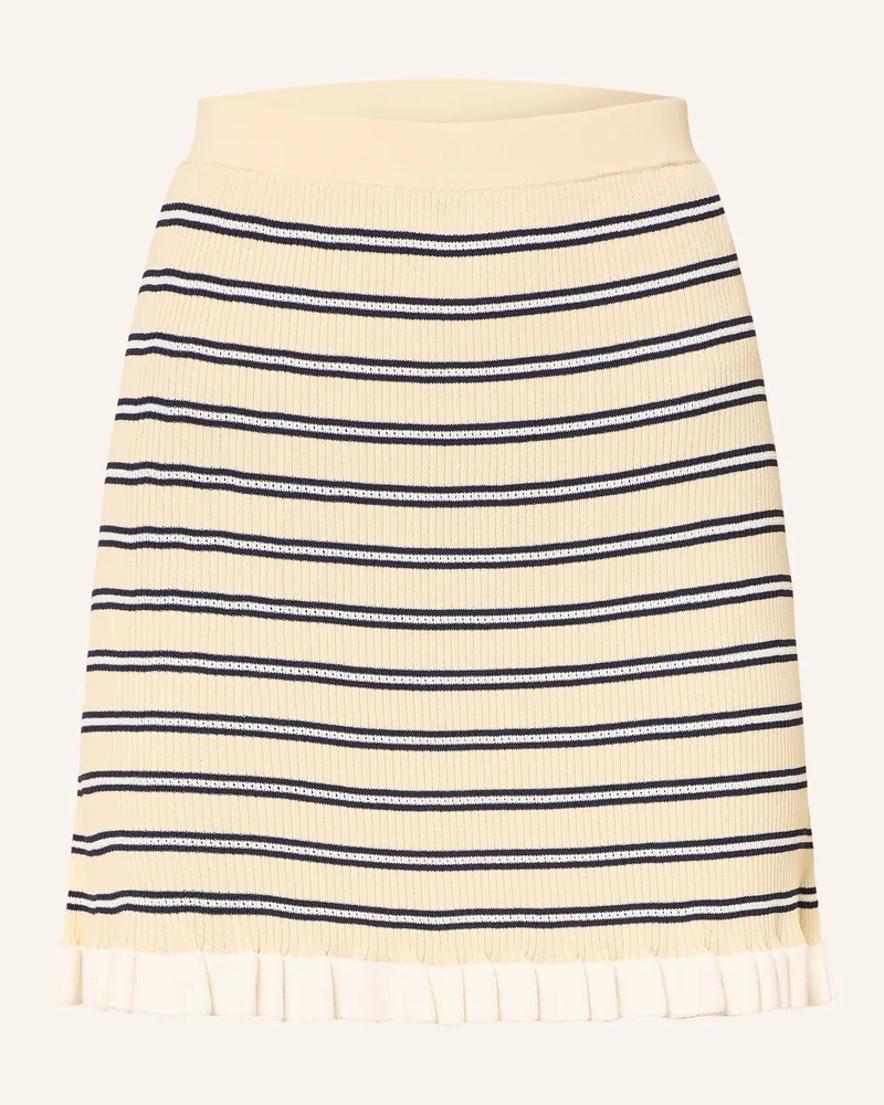 Claudie Pierlot Strickrock Mit Rüschen beige Hellgelb