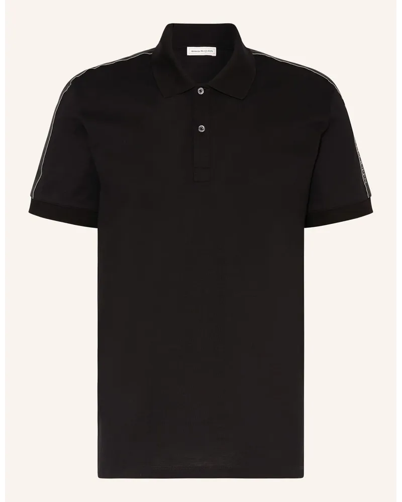 Alexander McQueen Piqué-Poloshirt Regular Fit Schwarz